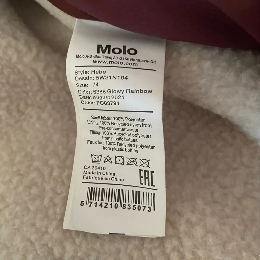 Molo Multicolor Hebe Glowy Rainbow Puffer Snowsuit - Picture 7 of 13
